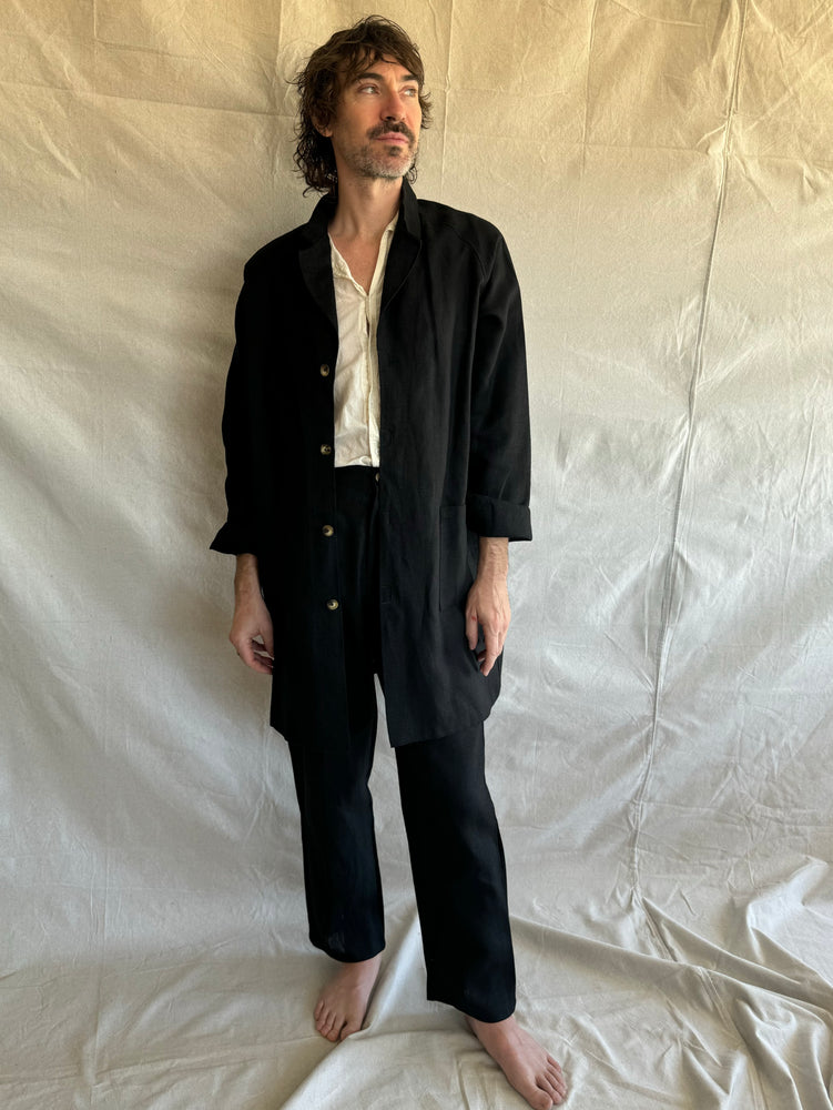 
                  
                    LINEN WORKJACKET / BLACK
                  
                