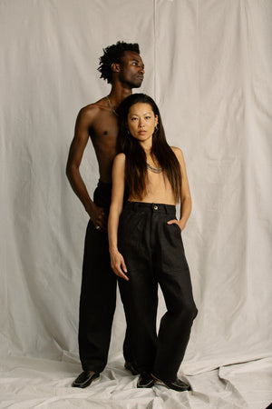 
                  
                    THE LINEN WORKPANT / BLACK
                  
                